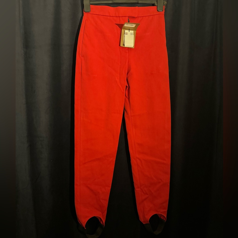 Burberry Ladies High Waisted Jodhpurs In Bright Red